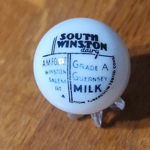 SOUTH WINSTON DAIRY GUERNSEY FARMS MILK ADVERTISING MARBLE 1" WINSTON SALEM NC - Bild 1 von 4