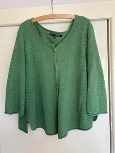 Gudrun Sjoden XL green Boho cardigan - Picture 1 of 9