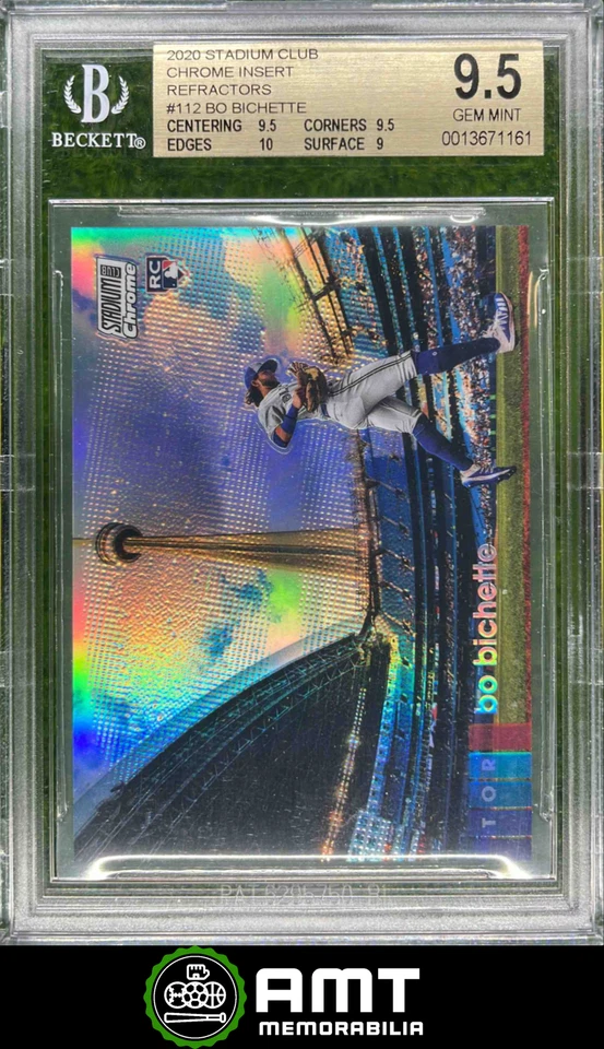 1161 2020 Topps Stadium Club #112 Bo Bichette Chrome Refractor Blue Jays BGS 9.5 - Image 1 of 3