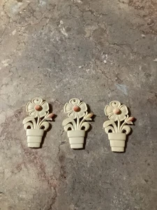 Vintage 1940er Kunststoff Lampenschirm Ziehen - Flowe Pot Darling (3er Set) - Bild 1 von 4