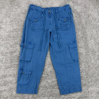 Pantalones cargo Free People Tahiti para mujer L Lake Victoria cordones holgados boho Foto 1 de 4