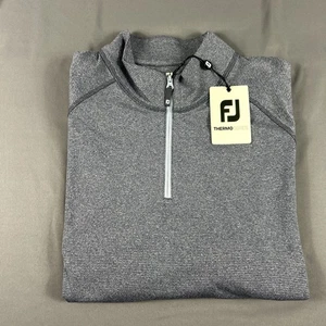 FootJoy Golf Pullover Thermo Series Heather Brushed Back Large Navy MSRP $115 - Picture 1 of 5