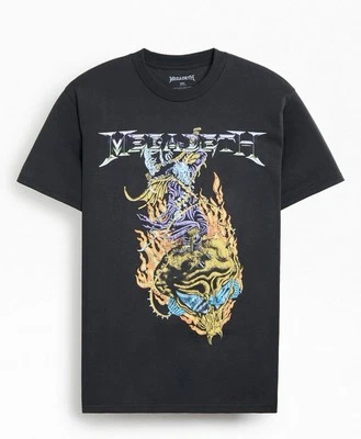 Camiseta Youthanasia Tour 1995 Megadeth Rock Band Camiseta Negra Lavada Para Hombre XL Foto 1 de 4