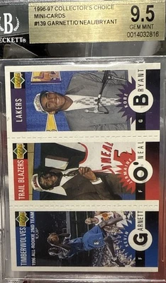 1996-97 U D  Choice - Upper Deck Mini-Bryant, O’neill Garnet  GBS. 9.5 💎💎 - Image 1 of 3