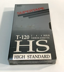 Supertape Blank VHS T-120 Radio Shack 2 4 6 Hour Video Cassette HS Sealed - Picture 1 of 4