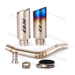 Slip-on For Benelli Leoncino 500 Exhaust Muffler Baffles Mid Link Connect Pipe - Picture 1 of 13