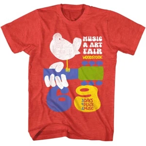 Woodstock Original Poster Men's T Shirt Hippie Music Art Fair Rock Festival - Picture 1 of 3