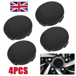4x 60 mm / 55 mm black rims caps hub caps rim lid hub lid universal - Picture 1 of 9