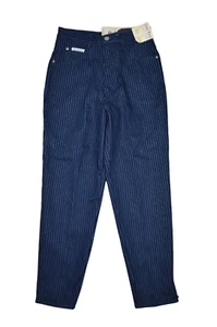 Vintage Gitano Jeans Womens 8 Striped Dark Wash Denim Colorfits High Waist - Picture 1 of 11