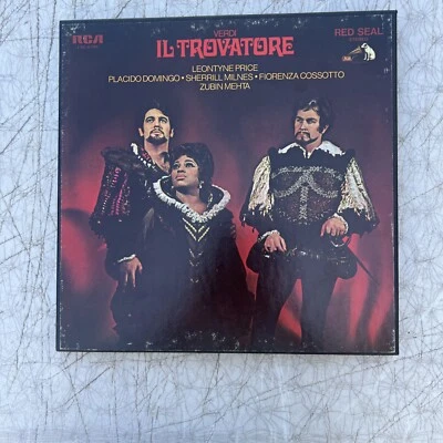 Verdi Trovatore Domingo 3LP + Book Orig Italy '70 NM Classical Lyrical - Image 1 of 4