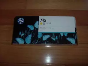 2023 GENUINE HP #745 YELLOW 300ml CARTRIDGE F9K02A DESIGNJET Z2600 Z5600 SEALED - Picture 1 of 1