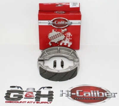 GROOVED REAR BRAKE SHOES +SPRINGS Kawasaki 84-88 KLF 110 Mojave 160 185 KLT 110 - Image 1 of 2