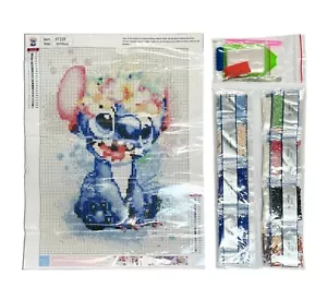 Kit de pintura de arte de diamantes puntada 5D de Disney Lelo & Stitch NUEVO paquete sellado - Imagen 1 de 4