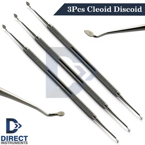 3Pcs Dental Cleoid Discoid Excavator & Carver Restoration Cavity Carious Removal - Picture 1 of 4