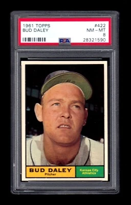 1961 Topps #422 Daley PSA 8 NM-MT - Image 1 of 2
