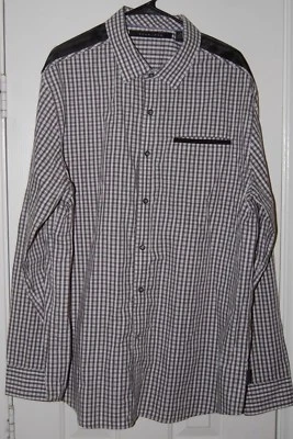 Camisa de vestir a cuadros de manga larga para hombre SEAN JOHN, talla 2XL Foto 1 de 4