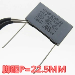 5 Stück MKP62 X2 305VAC 474K 0,47UF 474 305V Polypropylen Filmkondensator P=22,5 mm - Bild 1 von 3