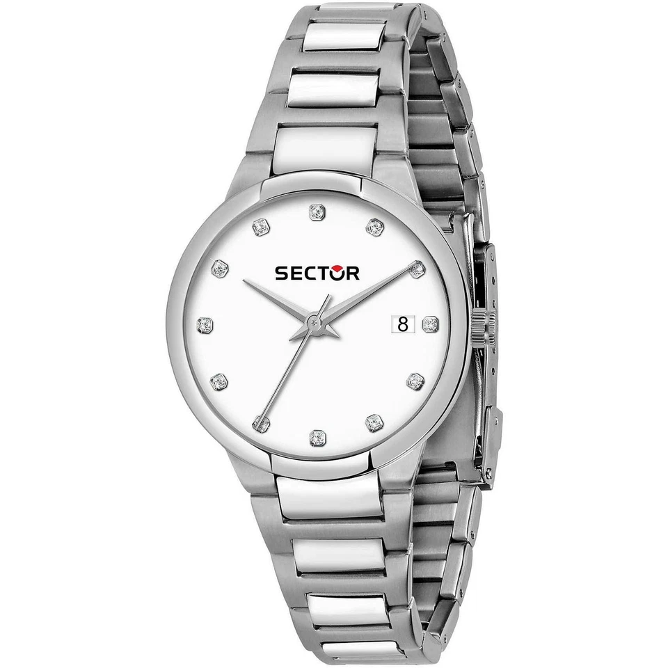 Reloj Sector 665 R3253524502 Reloj Acero Circones Blanco Mujer 34 MM Nuevo Foto 1 de 1