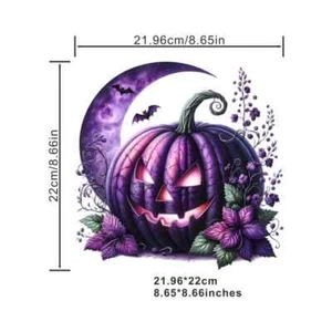 Calabaza de miedo púrpura de Halloween - Imagen 1 de 7