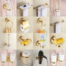 Lussuoso set accessori bagno color oro ottone ferramenta da bagno barra asciugamani mset006