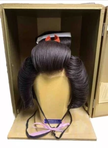 Peluca Geisha Katsura en el estilo Tsubushi Shimada de Okamori años 40 rara difícil de encontrar en muy buena condición - Imagen 1 de 22
