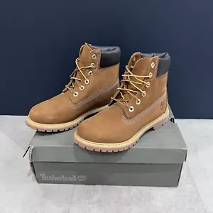 Timberland® Premium 6-Inch Lace Up Waterproof Boots Womens Brown UK 6.5 New - Picture 1 of 9