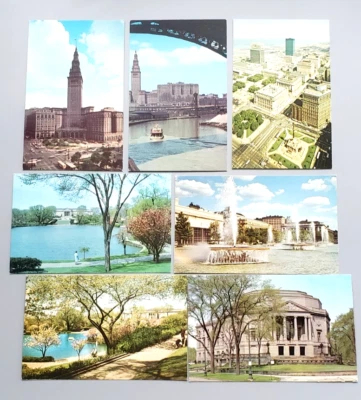 Vintage Postcards-Cleveland, Ohio Historic Buildings and Scenes Lot of 7-Unpost - Image 1 of 2