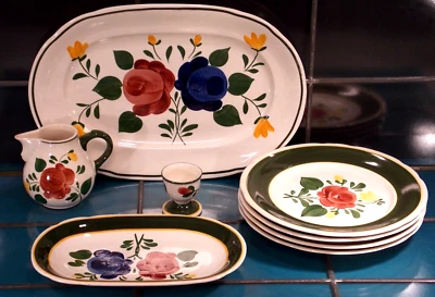 Villeroy Boch Bauernblume 8 Kuchenteller Milchk. Eierbecher 2xServierPlatte - Bild 1 von 3