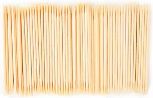 600 Bamboo Wooden Toothpicks Fruit Picks Natural Round Catering Party Oral Car - Picture 1 of 5