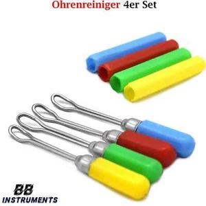 4er Set Ohrenreiniger – Bunte Ohrlöffel mit Schutzkappe – 6 cm Klein – Für sanft - Picture 1 of 4