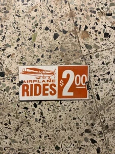 PORCELIAN AIRPLANE ENAMEL SIGN SIZE 8X5 INCHES - Picture 1 of 2