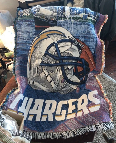NFL fringed throw blanket  chargers Cover