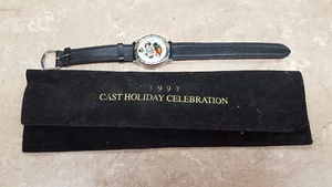 Disney 1997 Cast Member Holiday Celebration Mickey Mouse & Minnie Mouse Watch - Picture 1 of 3