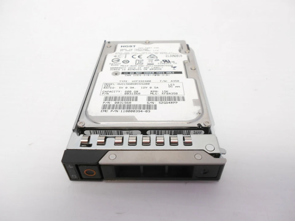600GB 15K SAS 2.5" 12Gbs SAS HARD DRIVE FITS DELL R540 R640 R740 R740XD R940 - Image 1 of 1