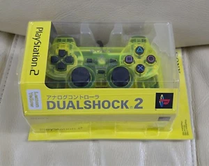 New SONY PlayStation 2 PS2 Official DualShock Lemon Yellow SCPH-10010 RARE - Picture 1 of 7