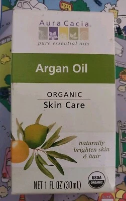 Organic Argan Oil Skin Care Hair 1 oz By Aura Cacia NIB - Image 1 of 4
