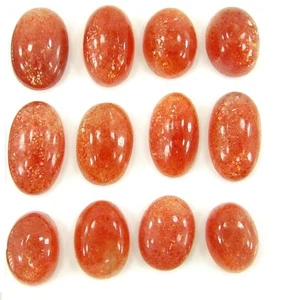 Lote de 12 piezas de piedras preciosas sueltas de piedra solar natural de 72,50 quilates piedra de cabina de 13-17 mm - 2073 - Imagen 1 de 2