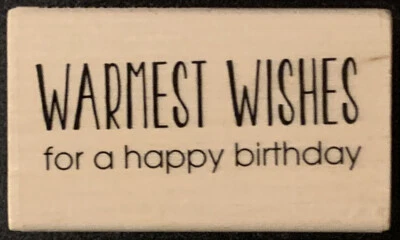 Estampilla de goma de los recuerdos más cálidos deseos para un feliz cumpleaños Foto 1 de 3