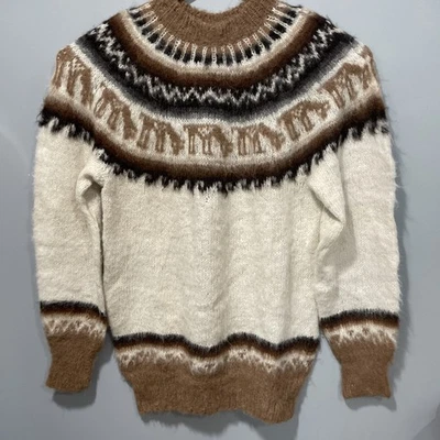 Vintage Handmade Oversized Alpaca Wool Sweater XL 44-45” Chest Soft - Image 1 of 4