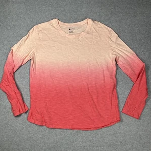Top Zella Mujer Grande Naranja Ombre Tejido Manga Larga Pulgares Activo - Imagen 1 de 10