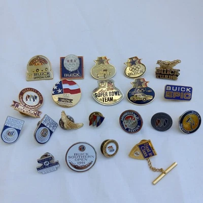 Lote de 21 prendedores BUICK de colección 1985-91 colección de empleados golf Juegos Olímpicos NFL, etc. Foto 1 de 4