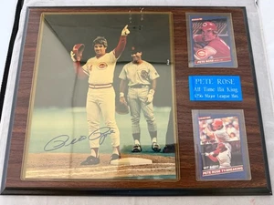 Pete Rose Bild und 2 Karten auf Plakette mit gravierter Platte, individuell - Bild 1 von 15