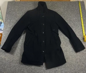 G-Star Raw Jacket Mens Medium Decoy Wool Garber Trench Black - Picture 1 of 8
