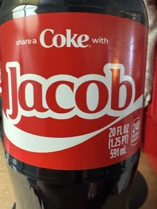 Comparte una Coca-Cola con Jacob 2025 Regalo Personalizado Botella Coca~Cola 20oz Peine Envío - Imagen 1 de 2