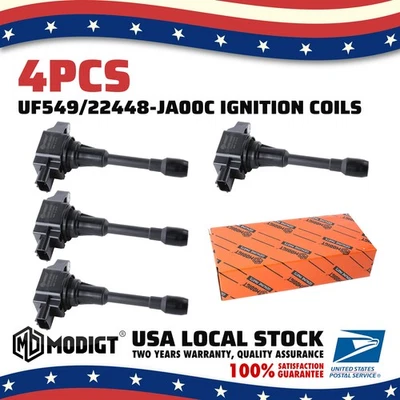 4x bobinas de encendido confiables UF549 para Nissan NV350 Urvan Pathfinder 22448-JA00C Foto 1 de 4