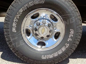 Chrome Skin Cover Overlay SET FOR 1999-2025 Chevrolet Express 16" Steel Wheels - Picture 1 of 11