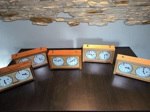 VINTAGE RARE 5X MECHANICAL CHESS CLOCK RUHLA GARDE MADE IN GERMANY 1970s - Picture 1 of 13