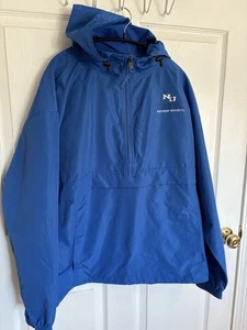 CHAMPION Northwood University Hooded Jacket, Blue Logo Half Zip,Pockets Size L - Picture 1 of 15