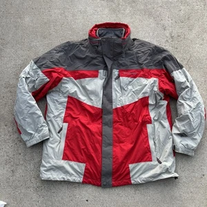 Vintage Columbia Bugaboo Jacket Men Large Purple Teal USA 90s Fleece 3 in 1 Coat - Picture 1 of 9