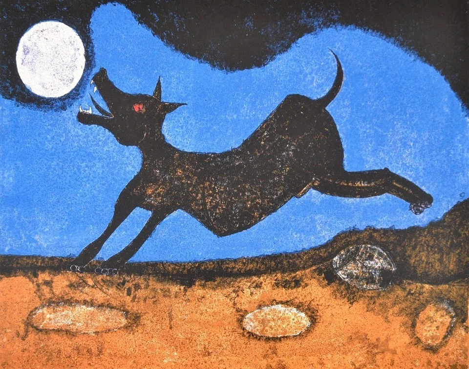 Impresión en lienzo Rufino Tamayo perro ladrando a la luna 16 x 20 Foto 1 de 4